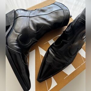Black Zara Cowboy Boots